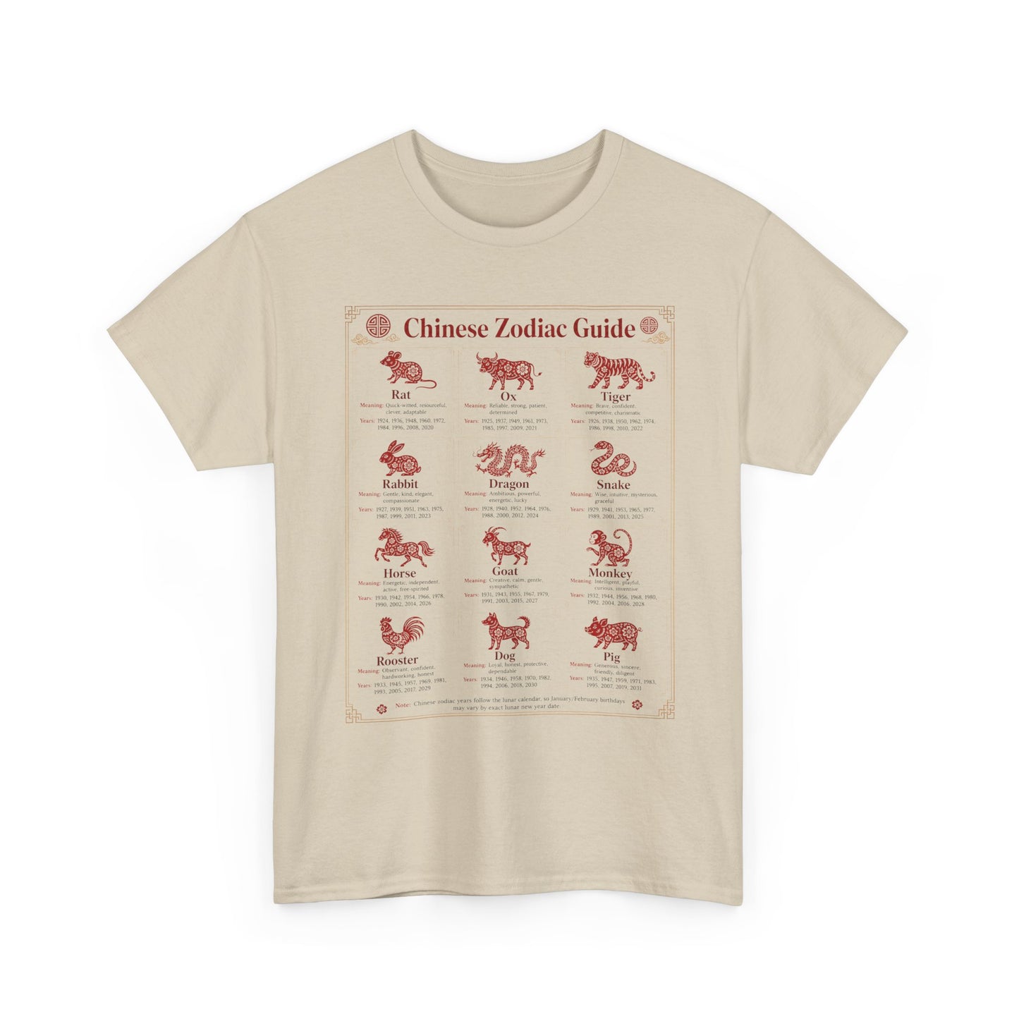 Chinese Zodiac Guide Design #2 T-Shirt by TOOLOUD