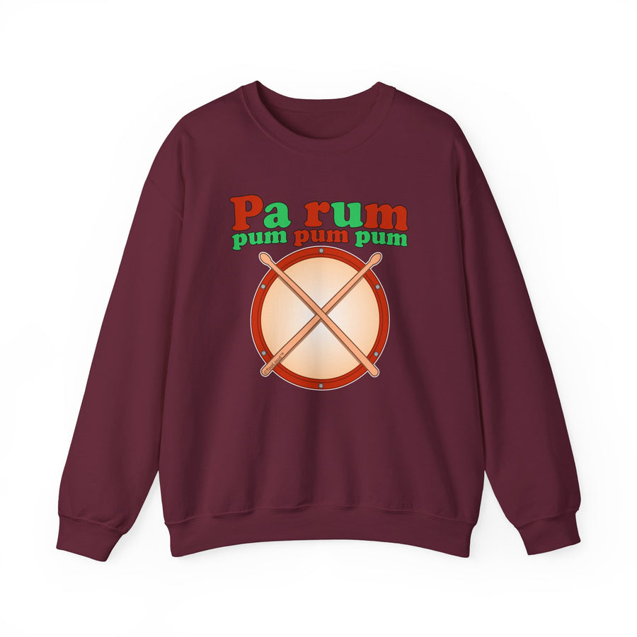 Pa Rum Pum Pum Pum Adult Dark Crewneck Sweatshirt by TOOLOUD