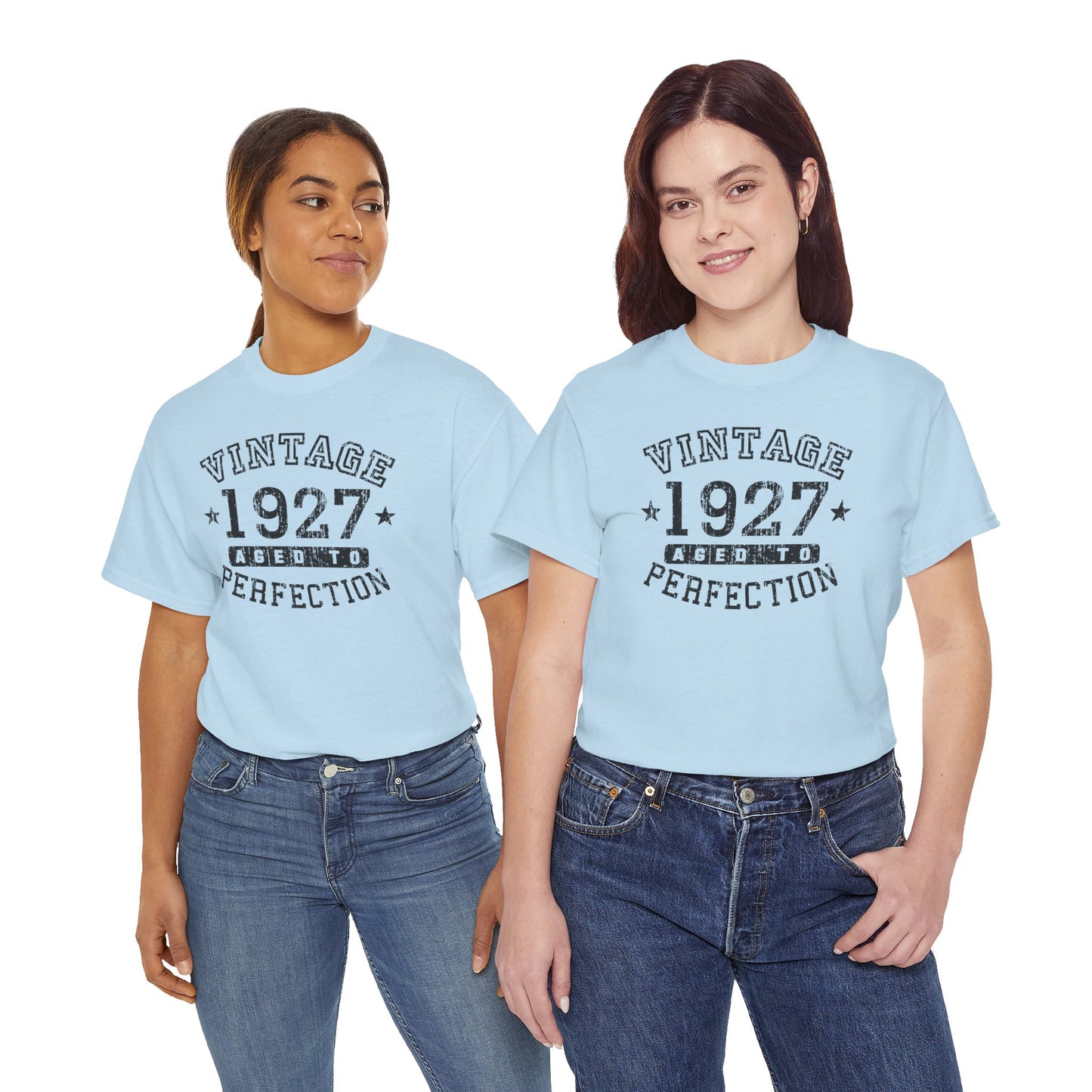 1927 – Adult Unisex Vintage Birth Year Aged to Perfection Birthday T-Shirt by TOOLOUD