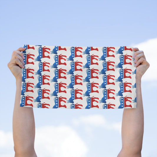 Democratic Symbol All Over 11" x 18" Dish Fingertip Towel All Over Print by TOOLOUD