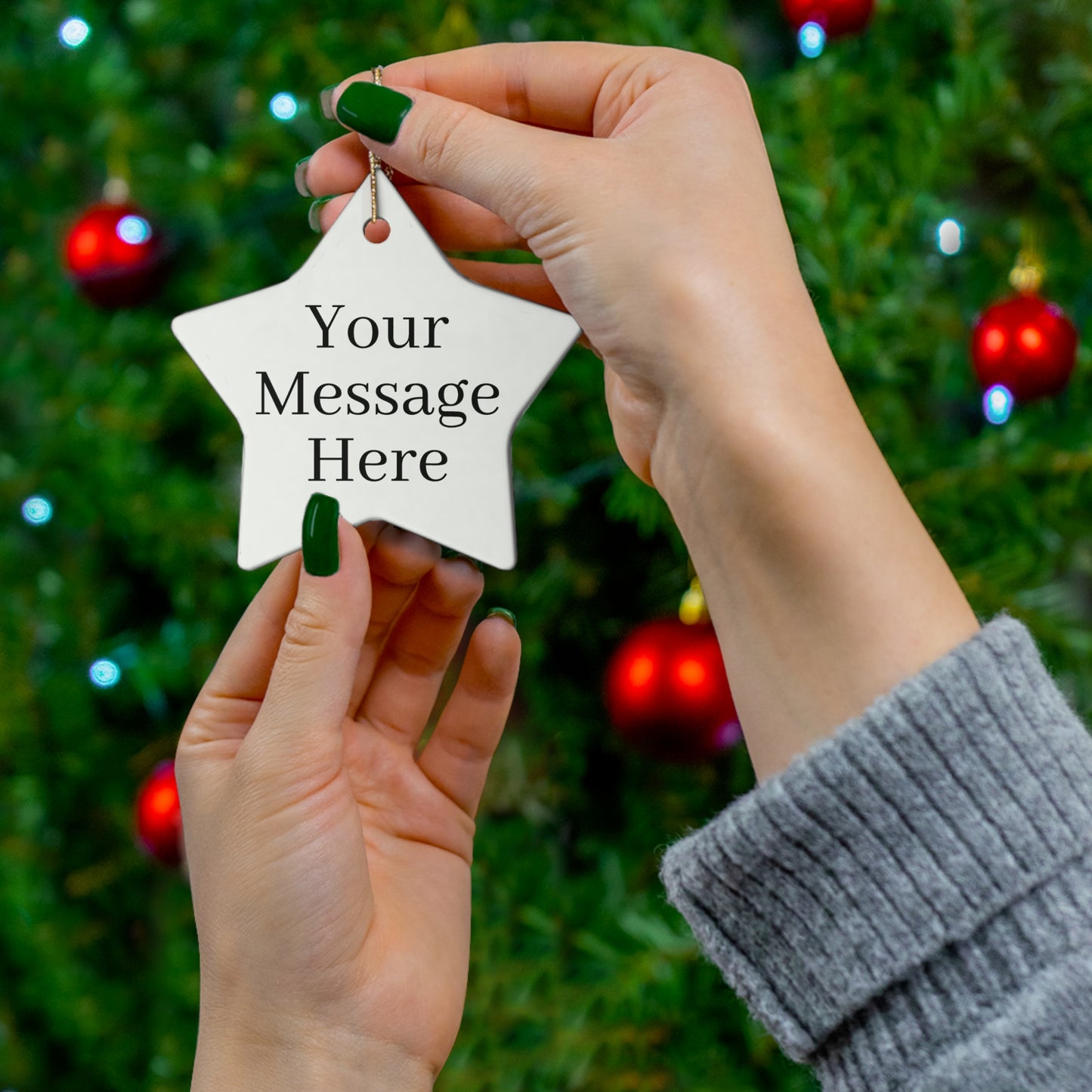 Personalized Ceramic Ornament for that Special Touch Available 4 Shapes