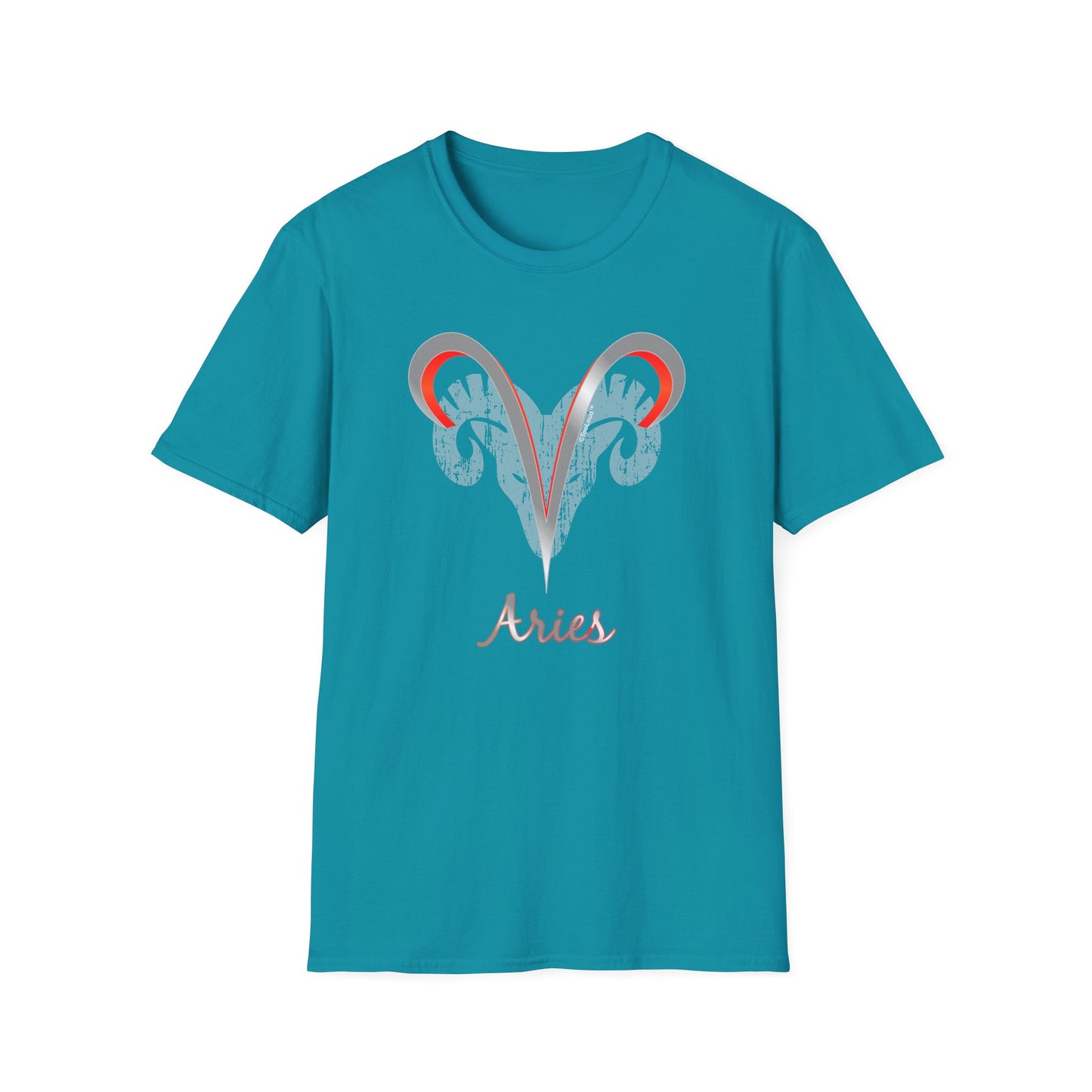 Aries Zodiac Symbol Adult Dark T-Shirt by TOOLOUD