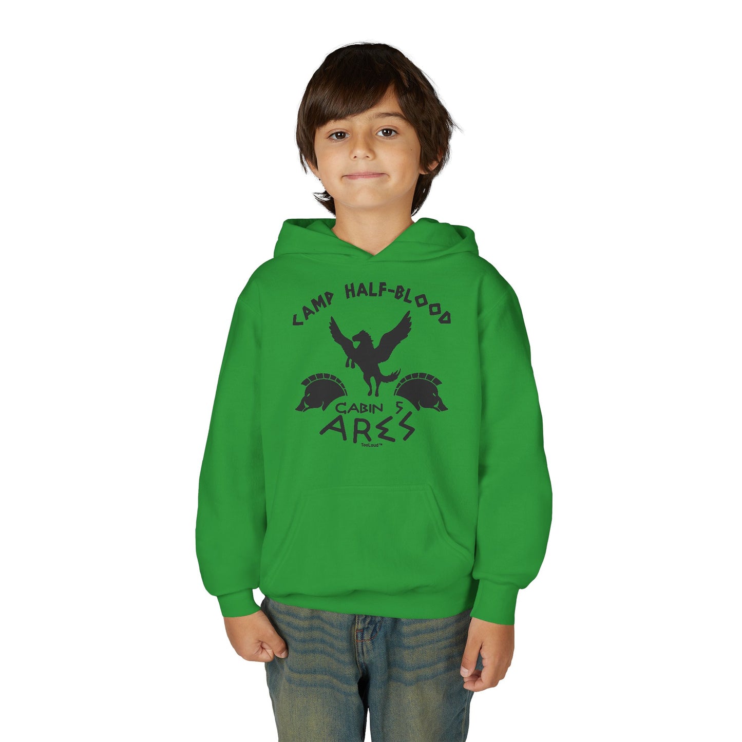 Camp Half Blood Cabin 5 Ares Youth Children’s Hoodie by TOOLOUD