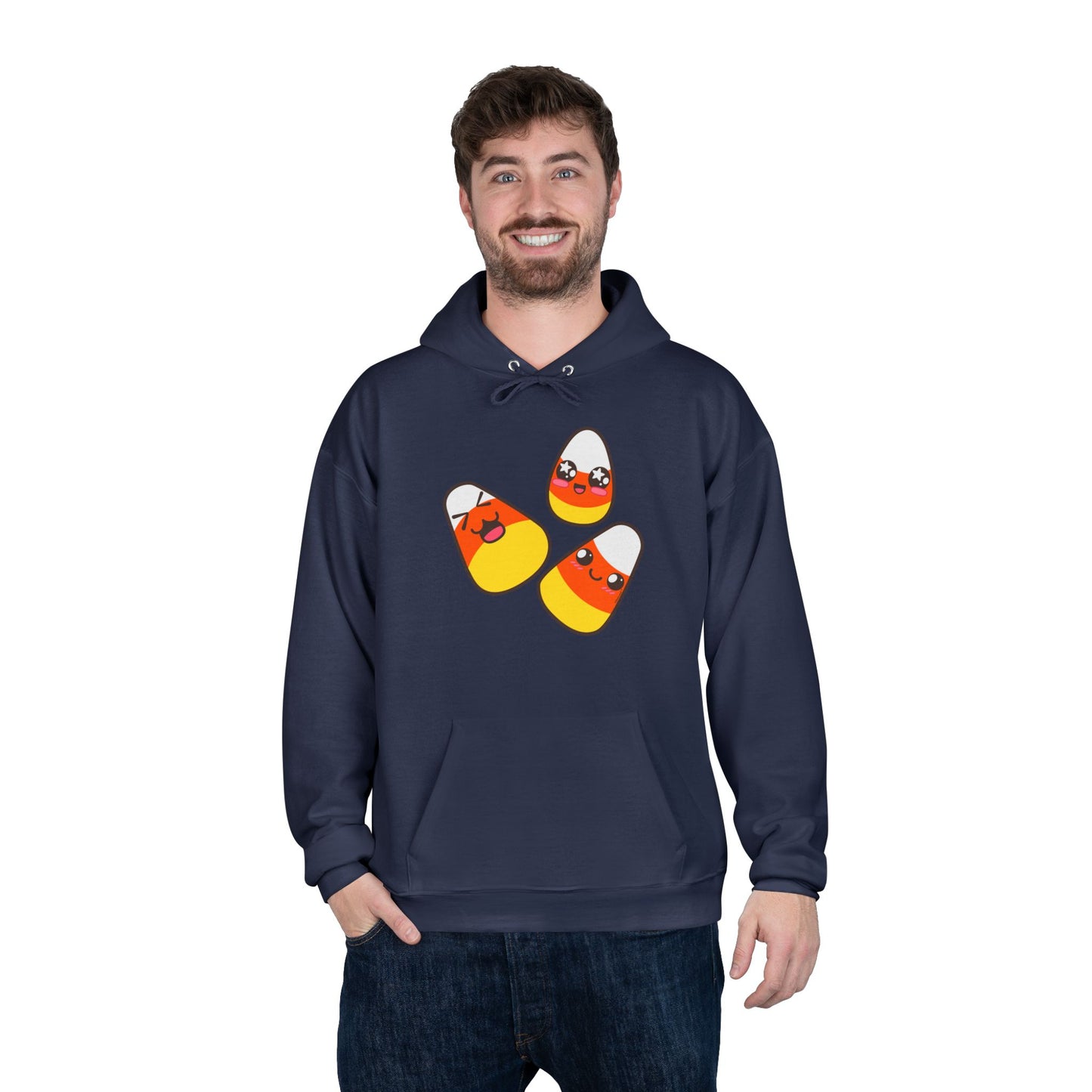 Cute Candy Corn Family Halloween Adult Hoodie Sweatshirt by TOOLOUD
