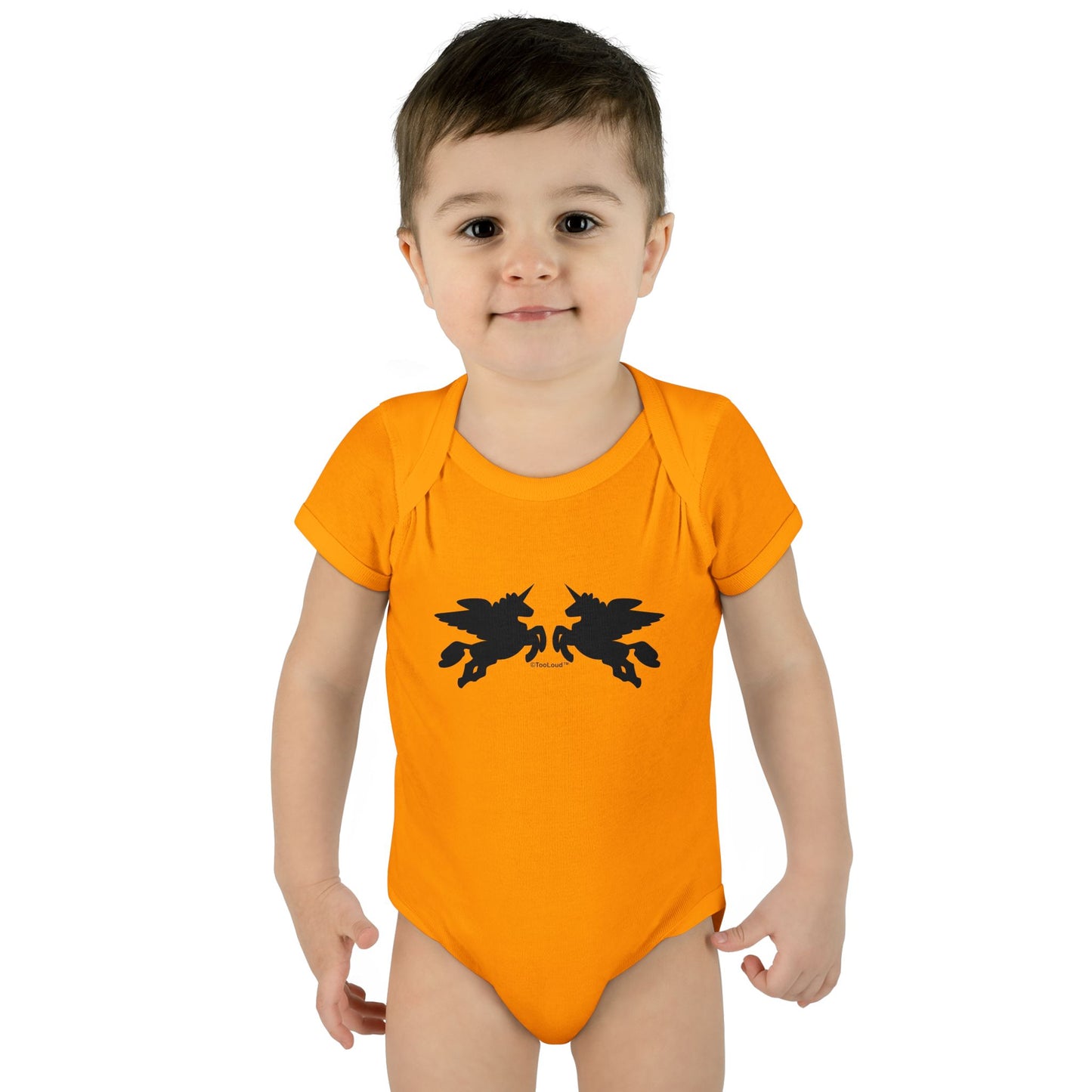 Unicorn Pegasus Design Baby Romper Bodysuit by TOOLOUD