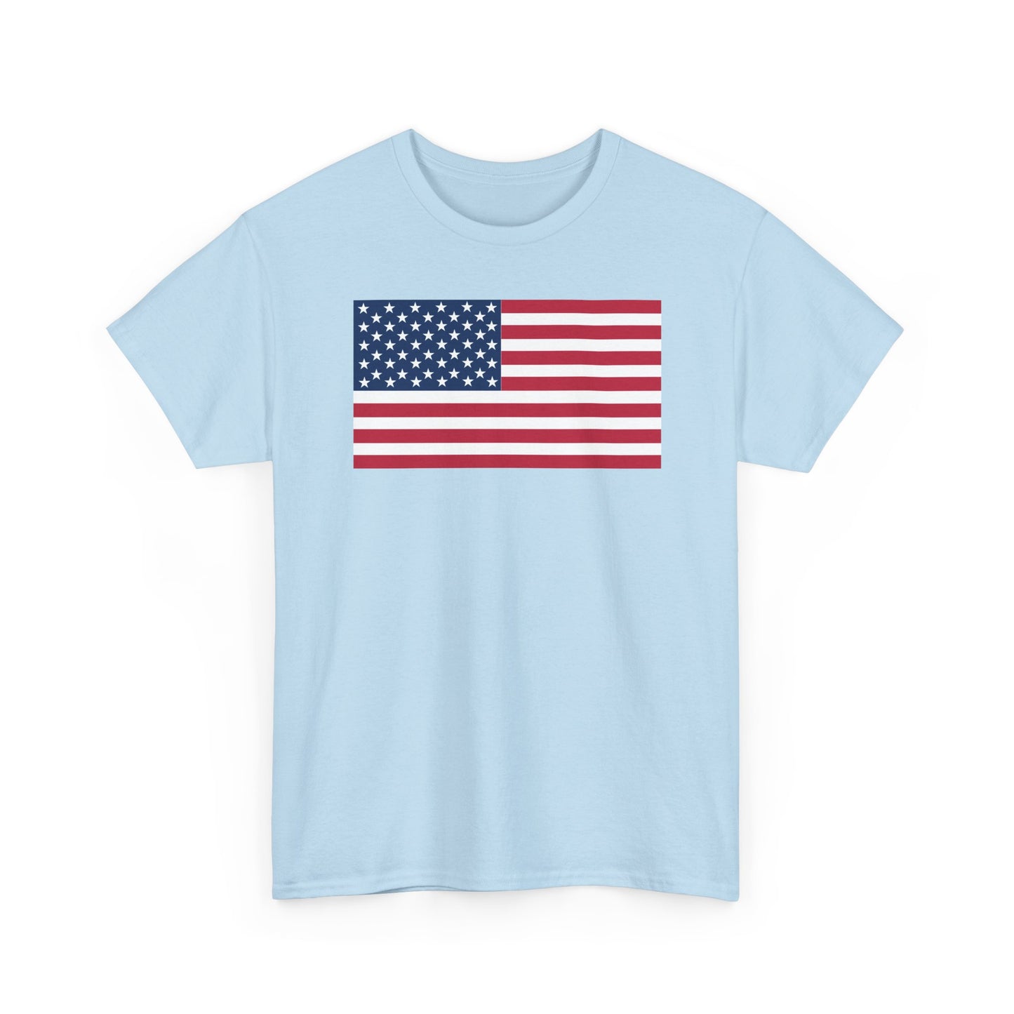 Patriotic American Flag Adult Cotton T-Shirt by TOOLOUD