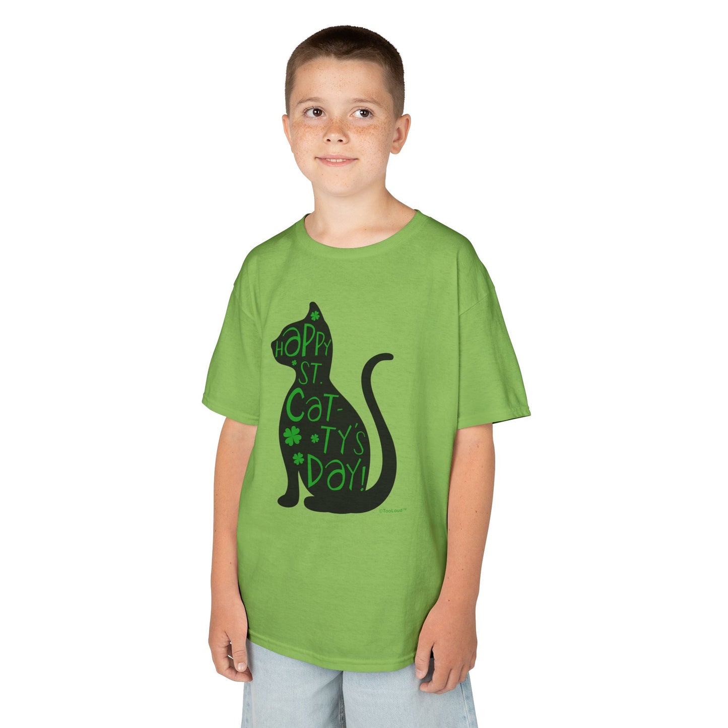 Happy St. Catty's Day - St. Patrick's Day Cat Children's T-Shirt by TOOLOUD