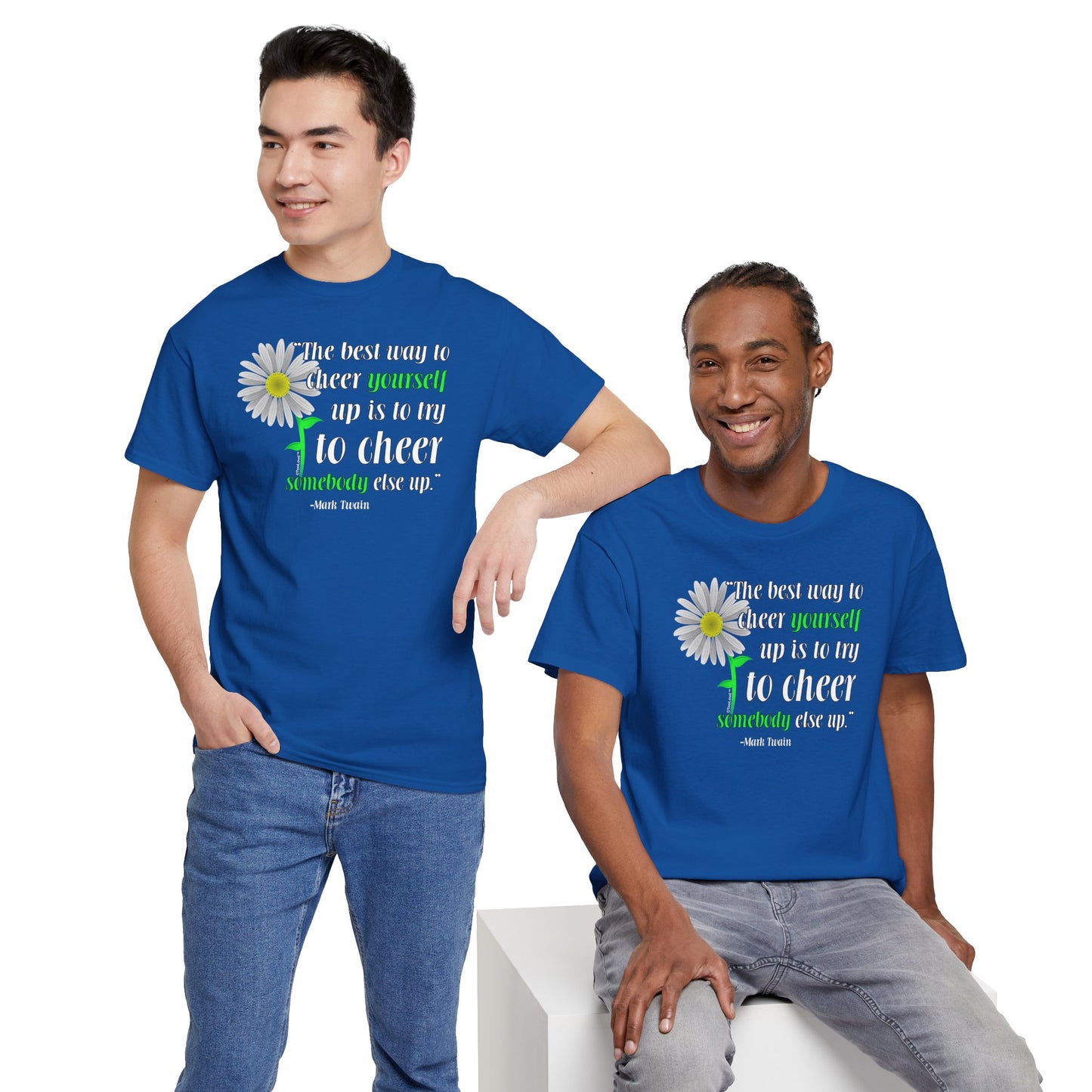 Cheer Yourself Up Mark Twain Adult Unisex T-Shirt by TOOLOUD