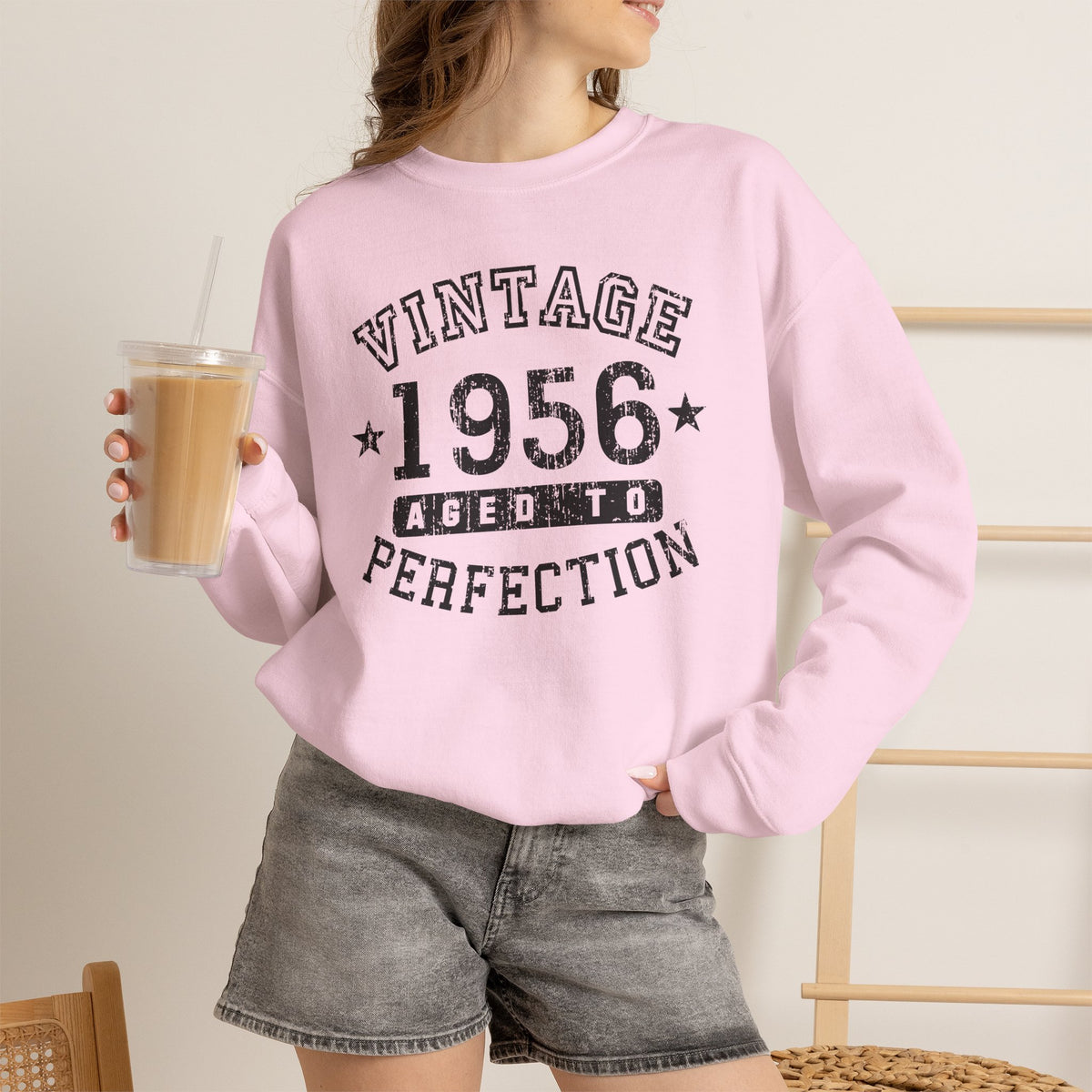 1956 – Vintage Birth Year Adult Sweatshirt by TOOLOUD