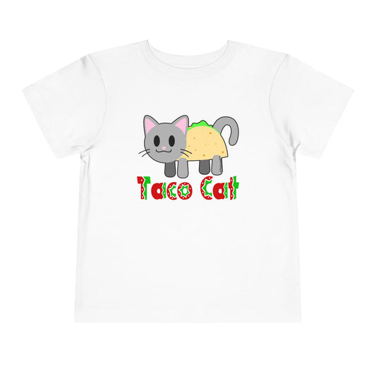 Cute Taco Cat Design Text Toddler T-Shirt by TOOLOUD