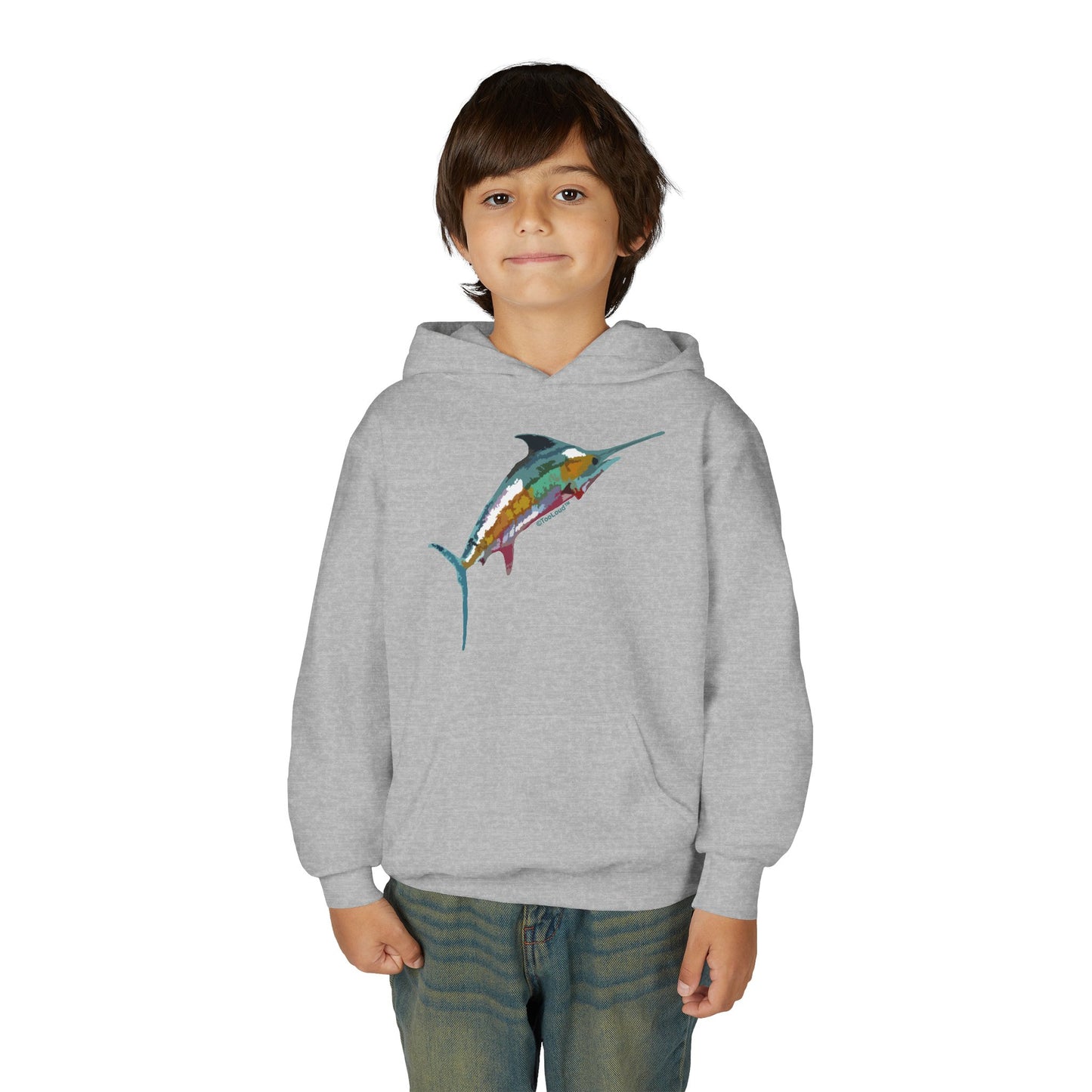 Colorful Vector Swordfish Youth Children's Hoodie by TOOLOUD
