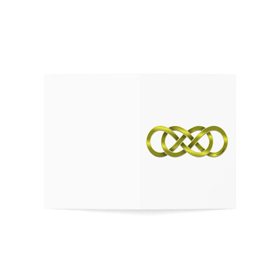 TOOLOUD Double Infinity Gold Symbol Fold Blank Greeting Cards Packs of (10, 30, and 50pcs)