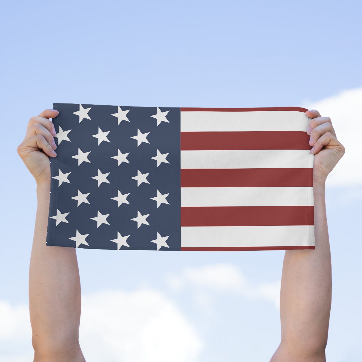Stars and Stripes American Flag 11" x 18" Dish Fingertip Towel All Over Print by TOOLOUD
