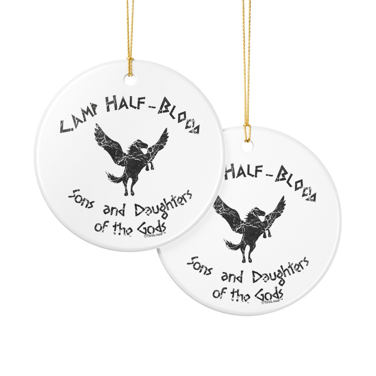 Camp Half-Blood Sons and Daughters Circular Ceramic Flat Christmas Ornament by TOOLOUD
