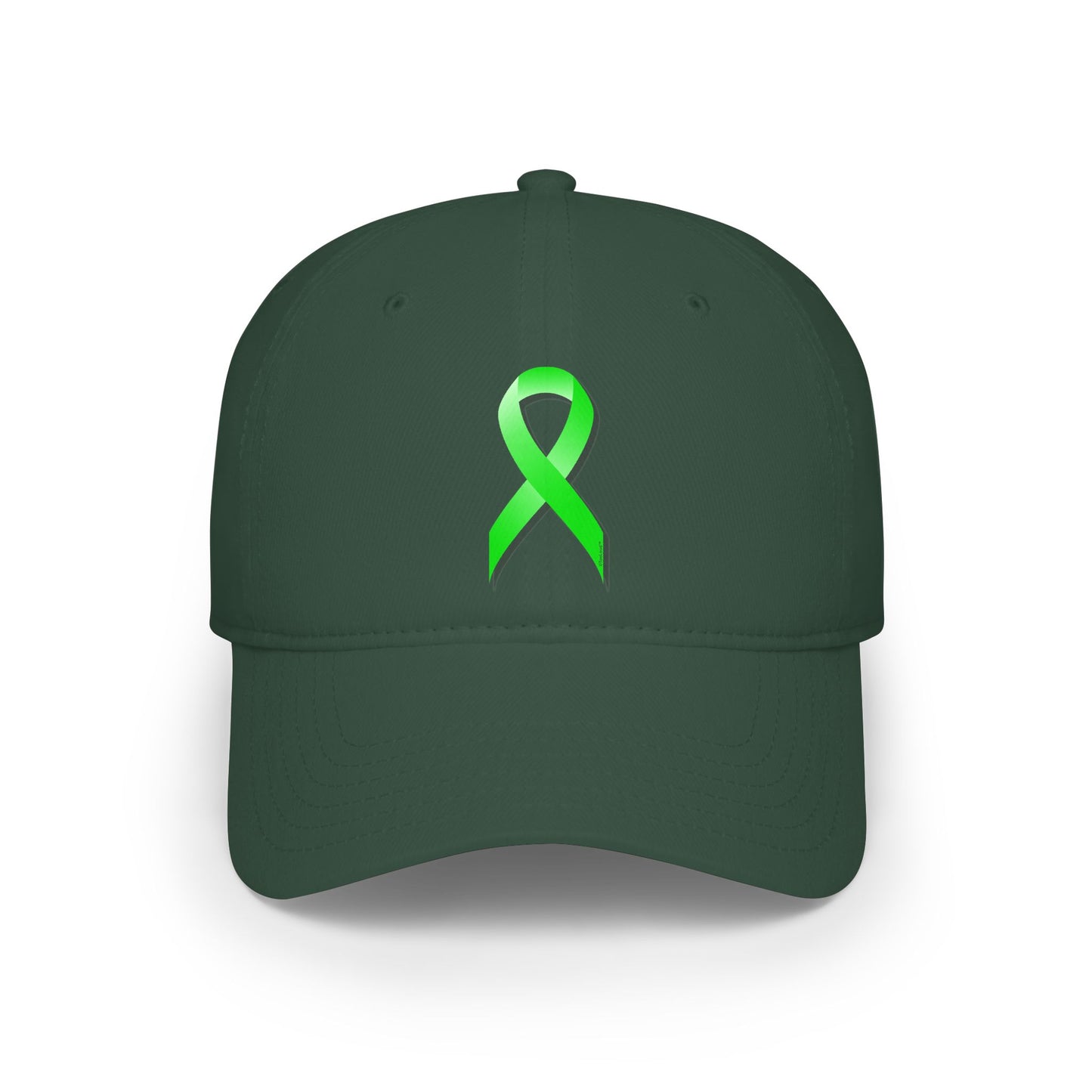 Lyme Disease Awareness Ribbon – Lime Green Adult DTG Baseball Cap Hat by TOOLOUD