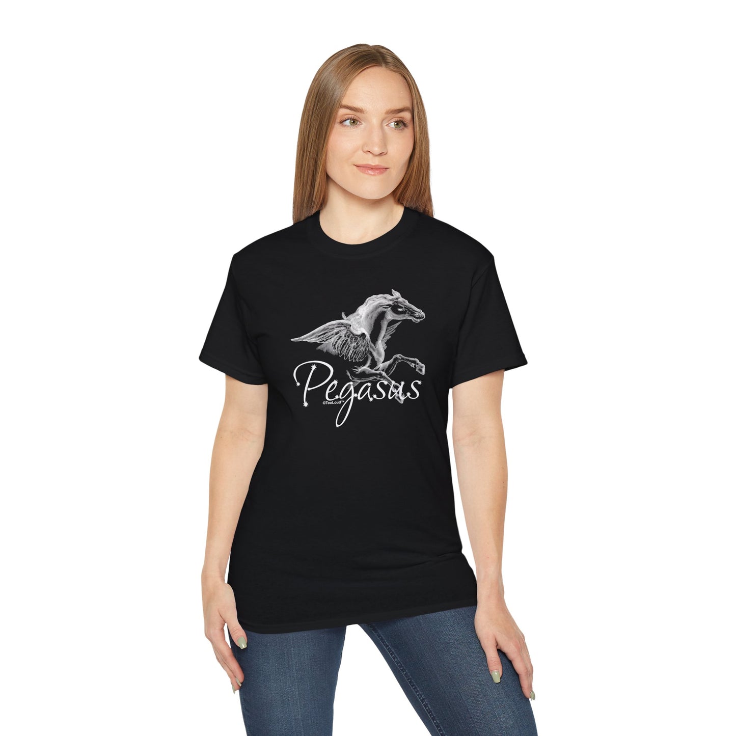 Pegasus Illustration Women’s Dark T-Shirt – by TOOLOUD