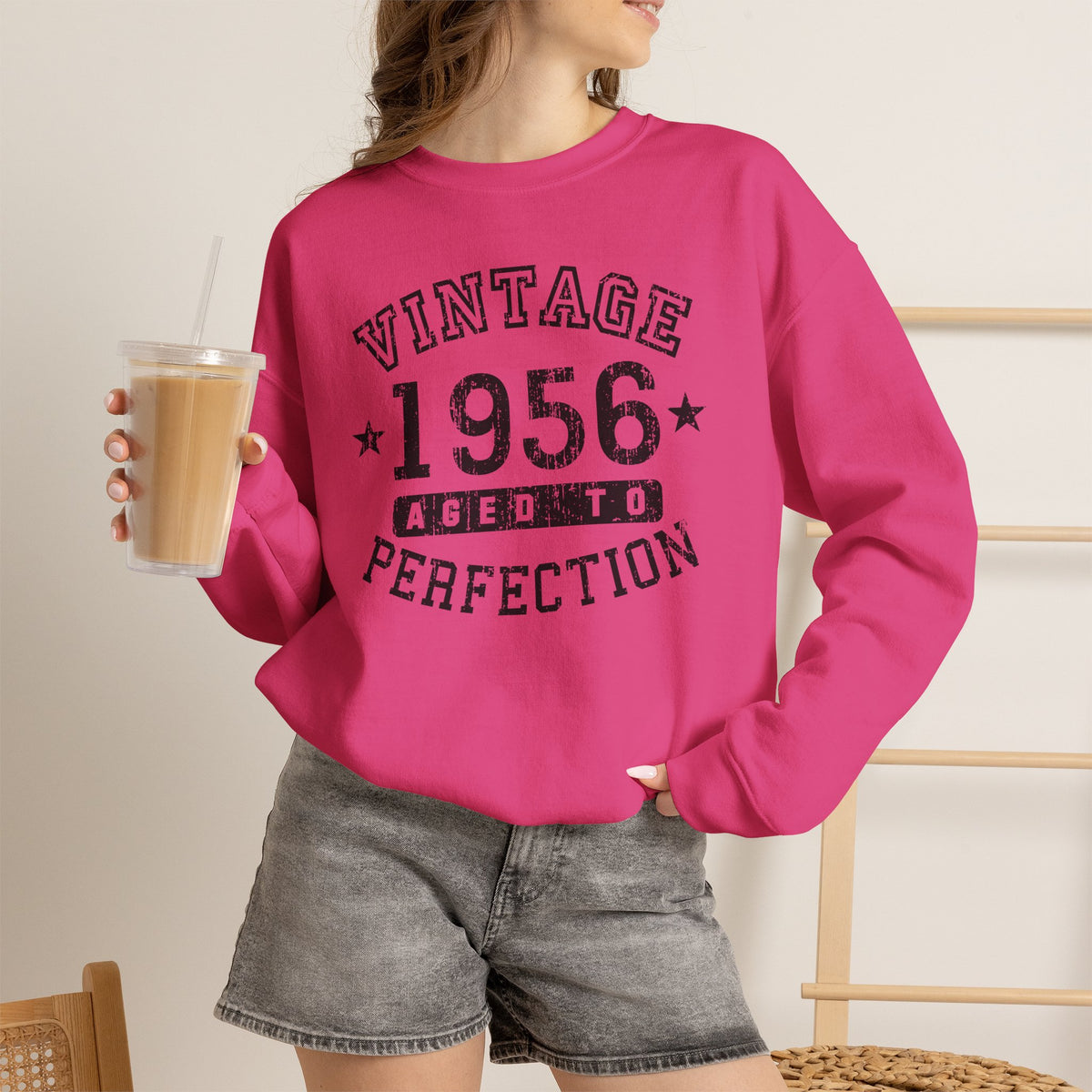 1956 – Vintage Birth Year Adult Sweatshirt by TOOLOUD