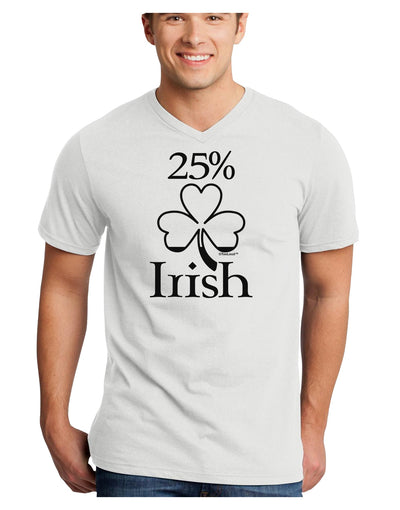 25 Percent Irish - St Patricks Day Adult V-Neck T-shirt by TooLoud-Mens V-Neck T-Shirt-TooLoud-White-Small-Davson Sales