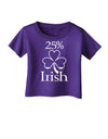 25 Percent Irish - St Patricks Day Infant T-Shirt Dark by TooLoud-Infant T-Shirt-TooLoud-Purple-06-Months-Davson Sales