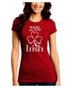 25 Percent Irish - St Patricks Day Juniors Crew Dark T-Shirt by TooLoud-T-Shirts Juniors Tops-TooLoud-Red-Juniors Fitted Small-Davson Sales