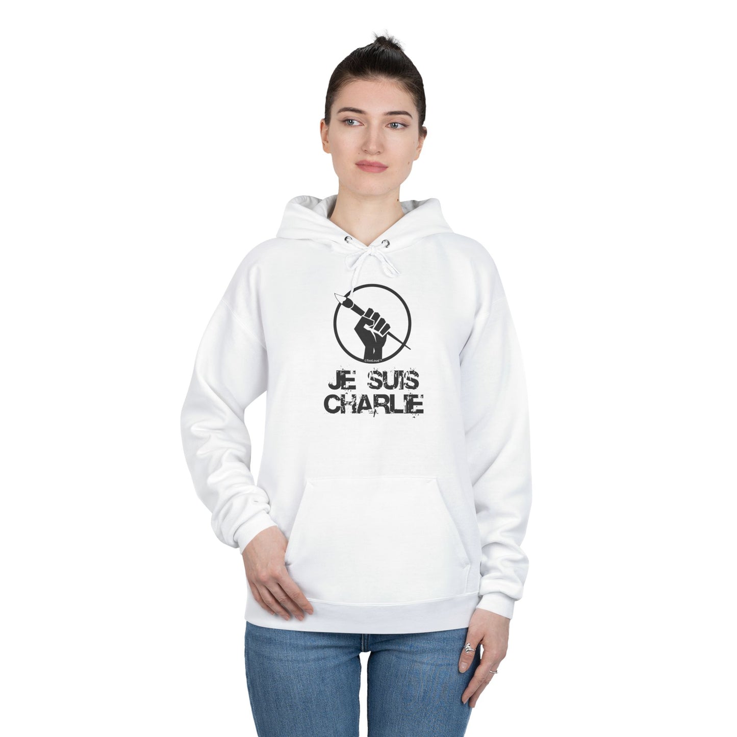 Je Suis Charlie Adult Pullover Hoodie Sweatshirt by TOOLOUD