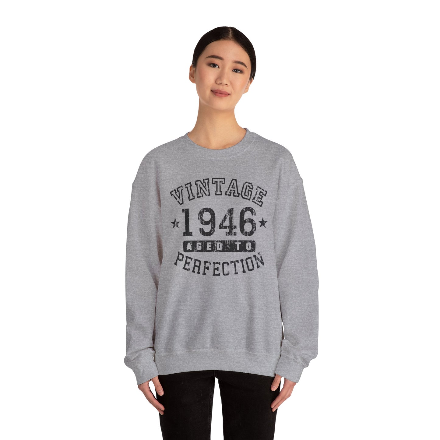 1946 - Vintage Birth Year Sweatshirt Adults Unisex by TOOLOUD
