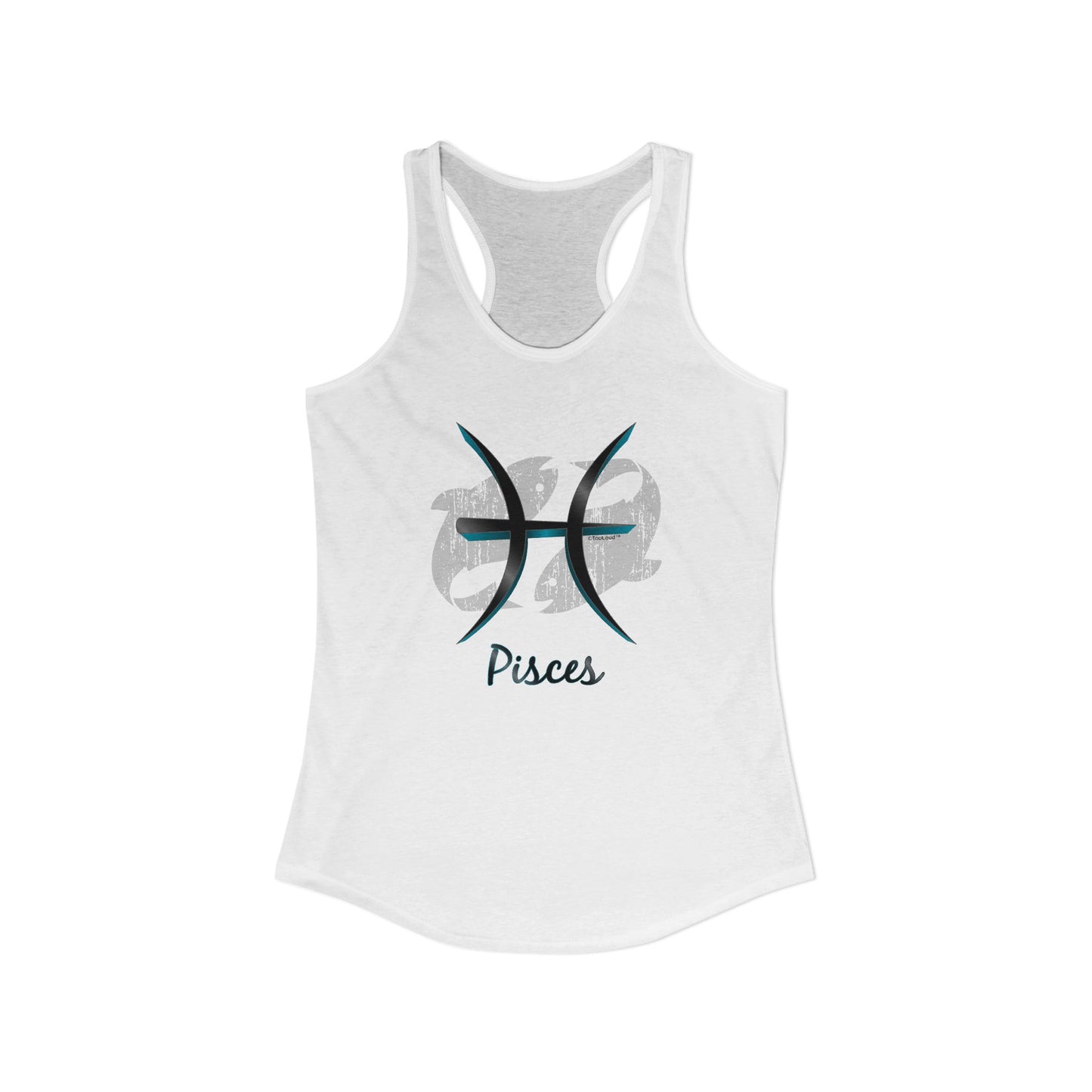 Pisces Symbol Women’s Petite Racerback Tank Top by TOOLOUD