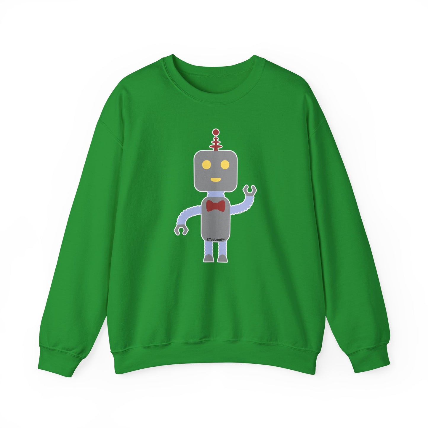 Cute Robot Male Adult Dark Sweatshirt by TOOLOUD