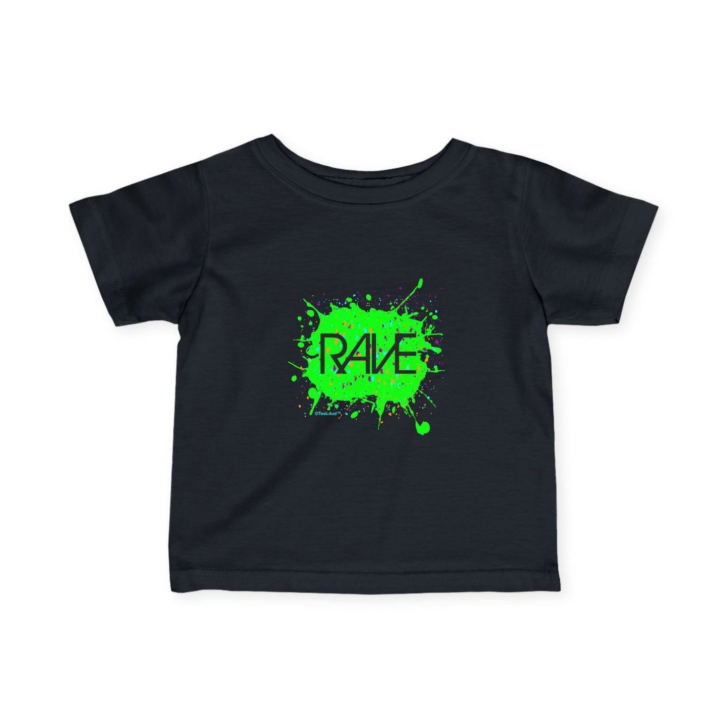 Rave Splatter Green Infant T-Shirt Dark by TOOLOUD