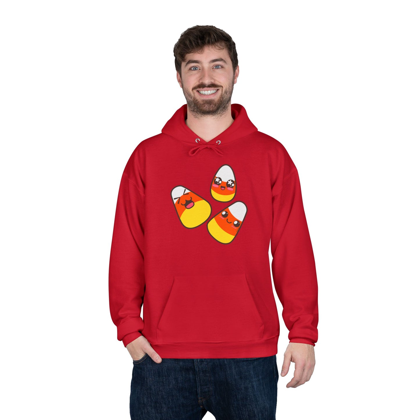 Cute Candy Corn Family Halloween Adult Hoodie Sweatshirt by TOOLOUD