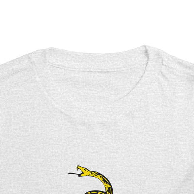 Don't Tread On Me Gadsden Flag Rattlesnake Toddler Short Sleeve T-Shirt