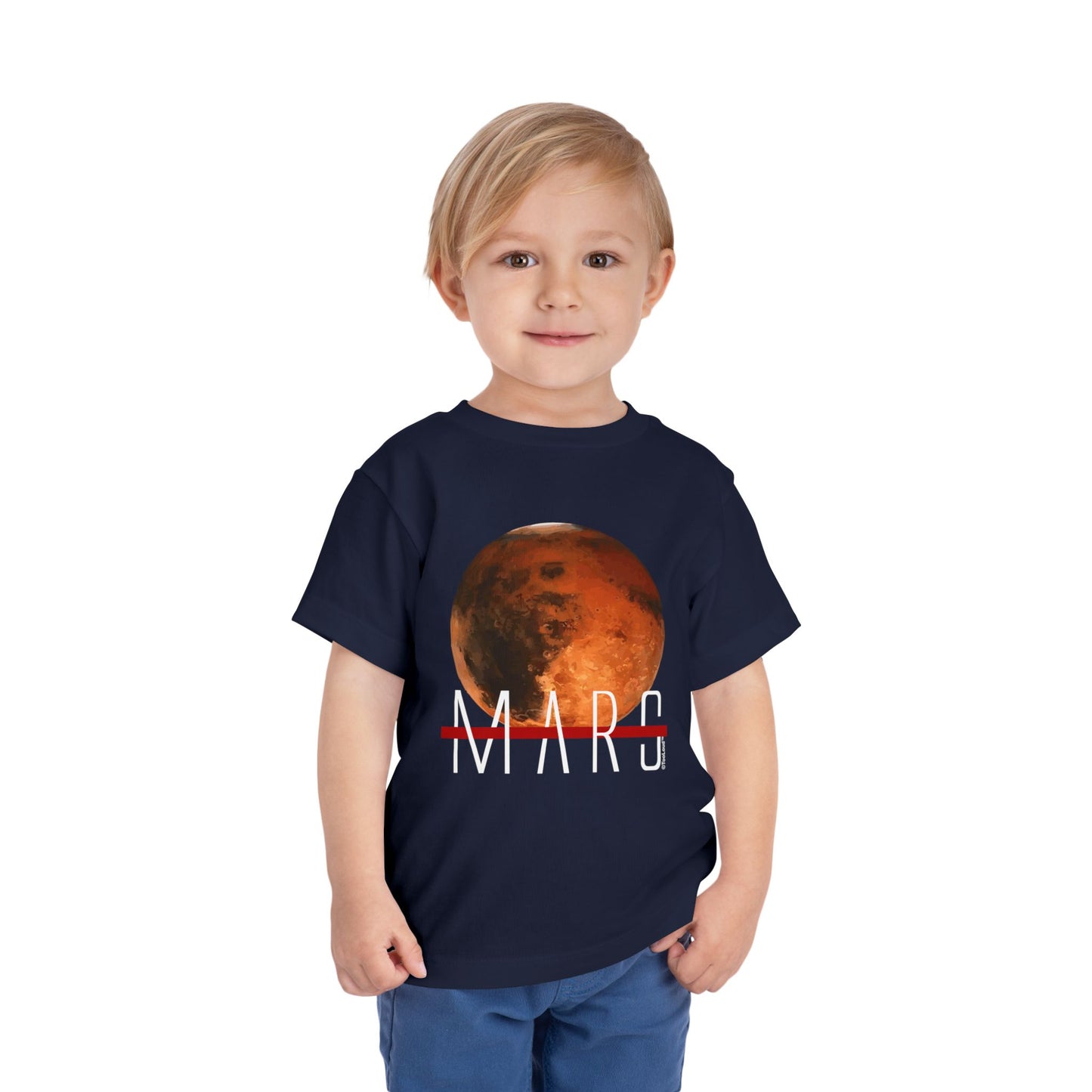 Planet Mars Text Toddler T-Shirt Dark by TOOLOUD