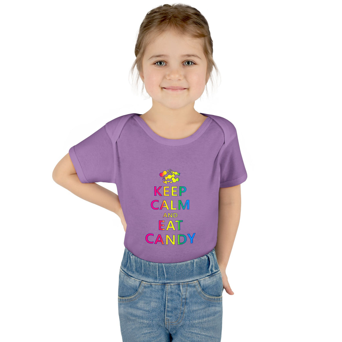 Keep Calm and Eat Candy Infant One Piece Bodysuit by TOOLOUD