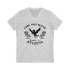 TooLoud Camp Half Blood Cabin 6 Athena Adult Unisex V-Neck T-Shirt