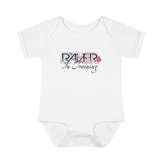 Matching Raver – In Training Baby Romper Bodysuit by TOOLOUD