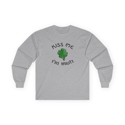 Kiss Me I'm Irish Unisex Long Sleeve Shirt by TOOLOUD