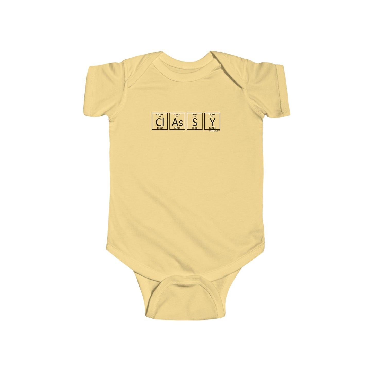 TOOLOUD Classy – Periodic Table of Elements Baby Romper Bodysuit