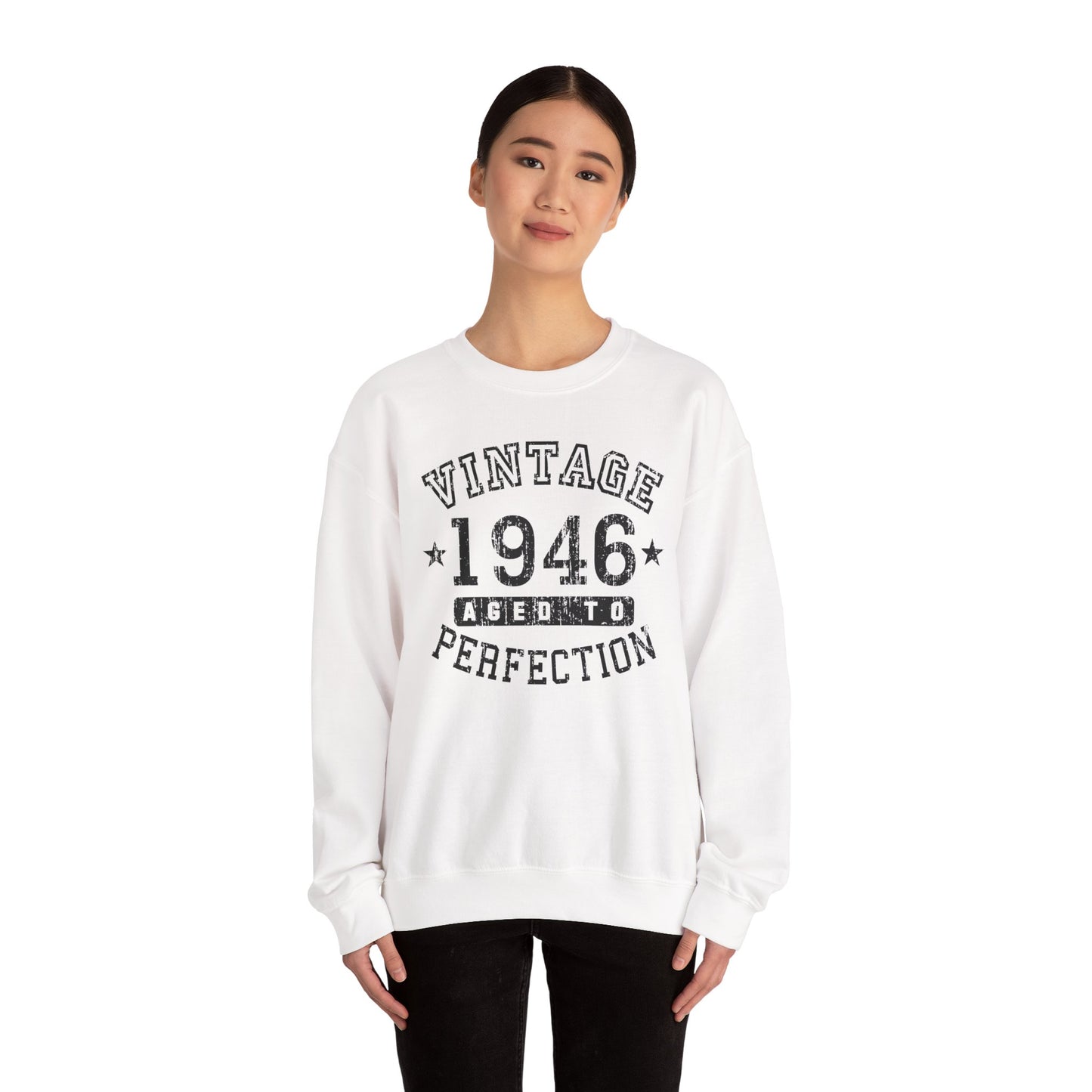 1946 - Vintage Birth Year Sweatshirt Adults Unisex by TOOLOUD