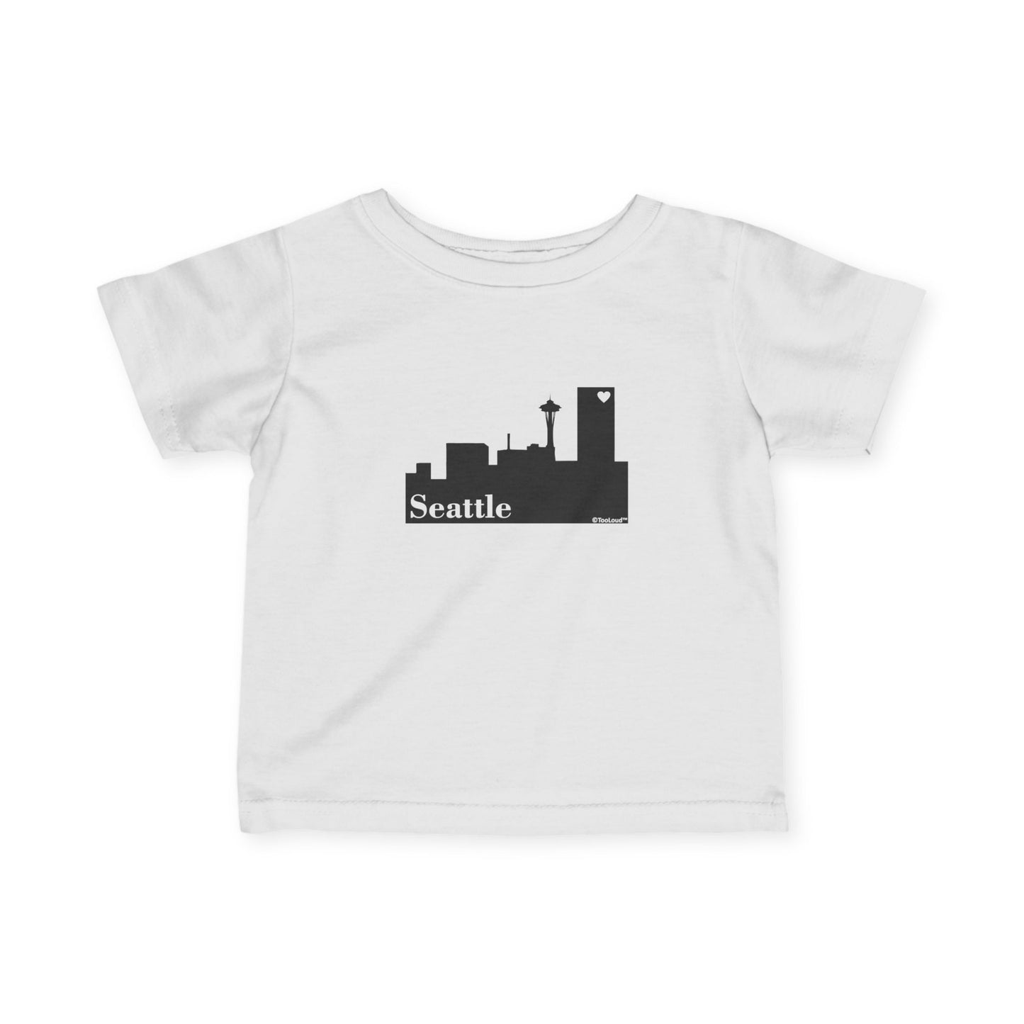 Seattle Skyline with Space Needle Infant T-Shirt by TOOLOUD