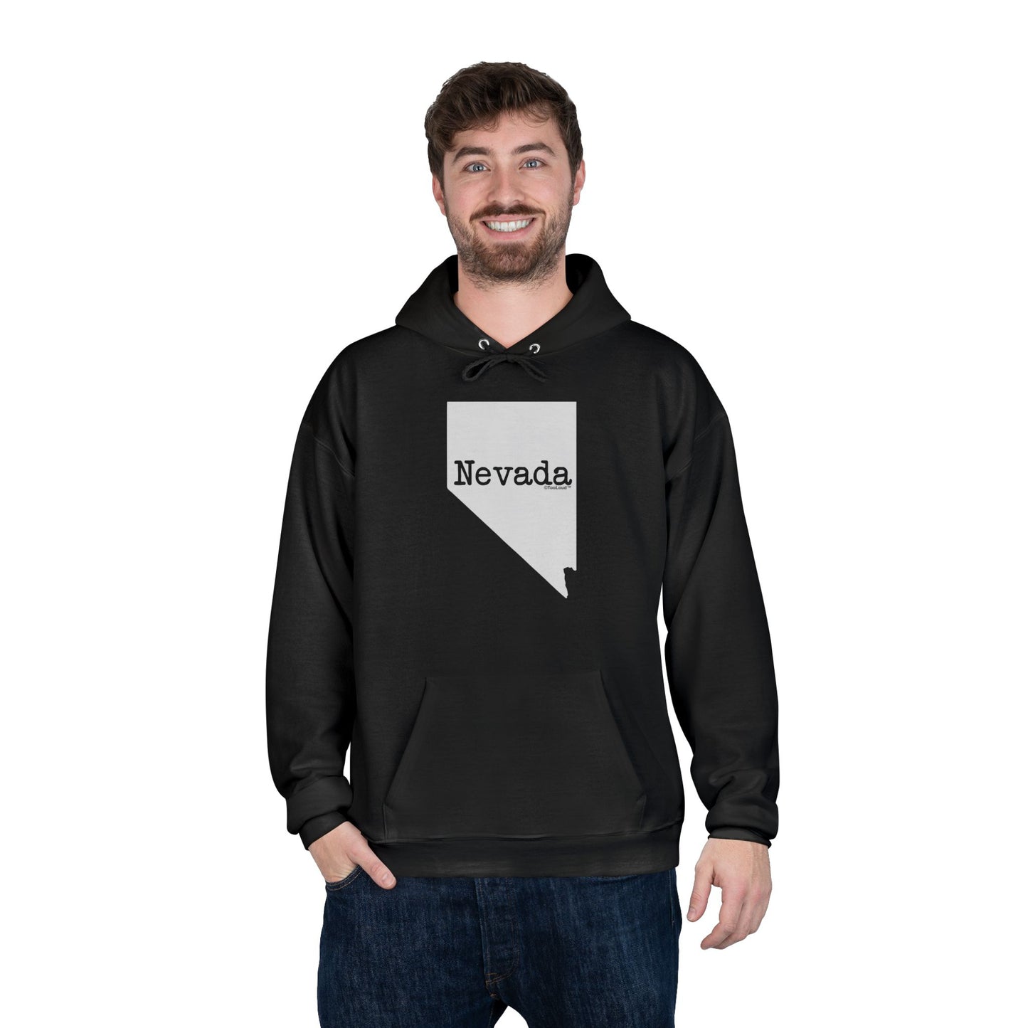 Nevada – United States Shape Dark Pullover Hoodie Sweatshirt by TOOLOUD