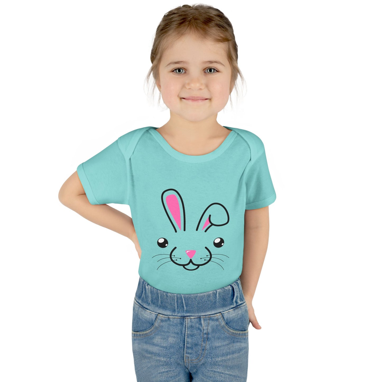 Cute Bunny Face Baby Romper Bodysuit by TOOLOUD