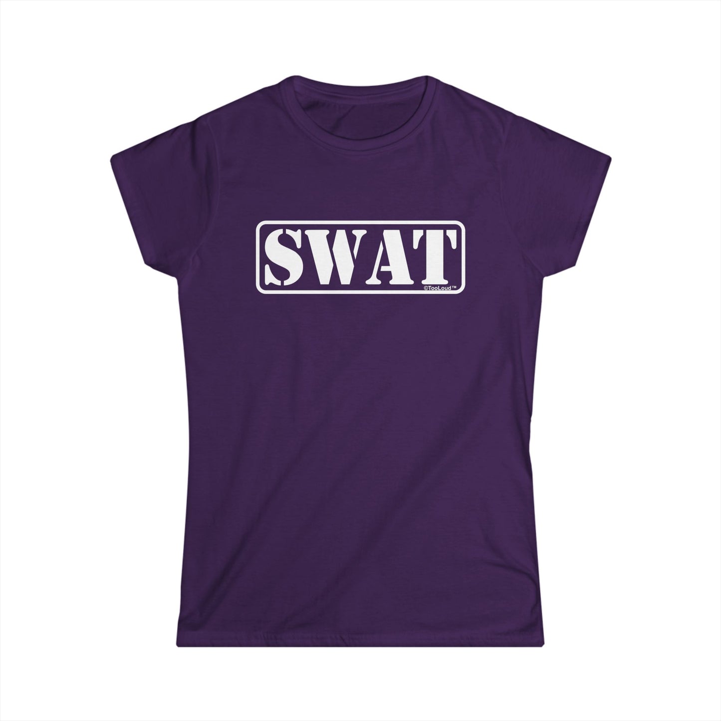 SWAT Team Logo – Text #2 Women’s Fitted Dark T-Shirt by TOOLOUD™