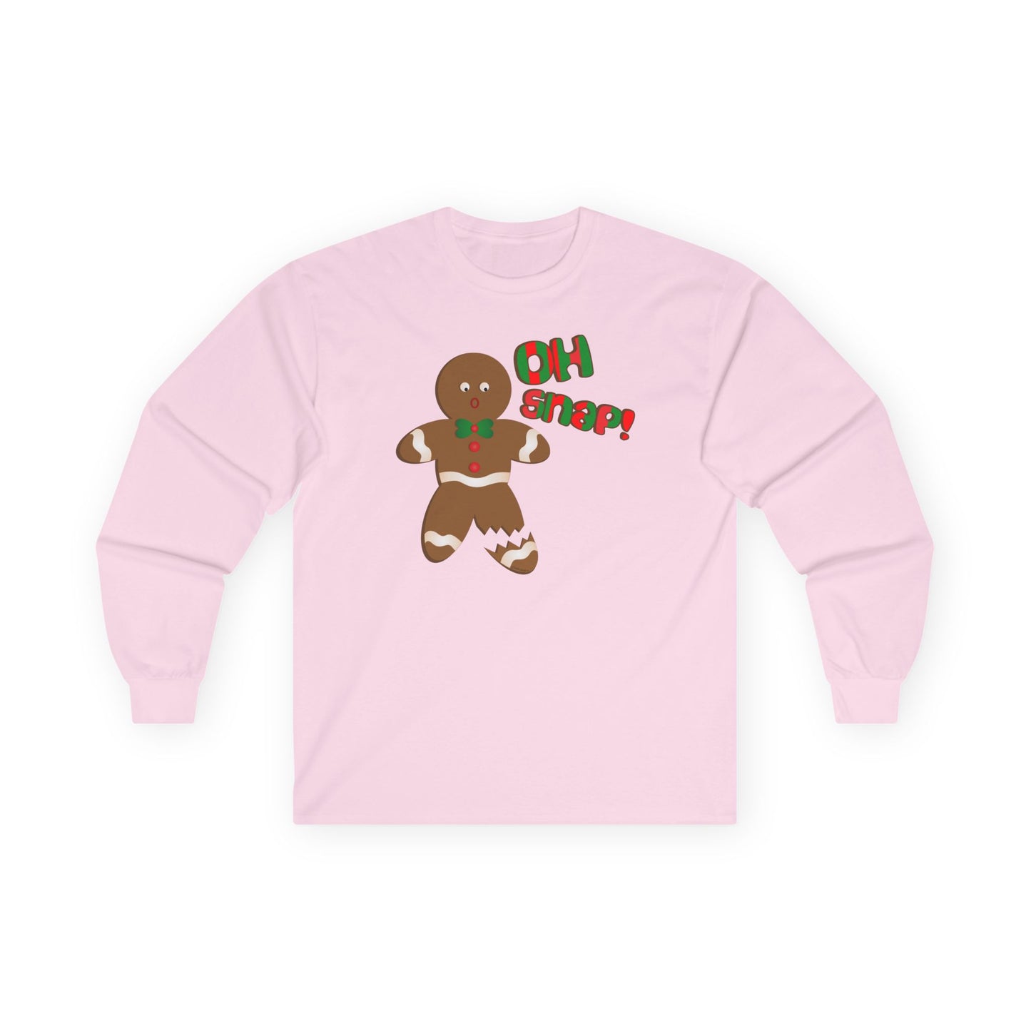Oh Snap Gingerbread Man Christmas Adult Long Sleeve T-Shirt – by TOOLOUD