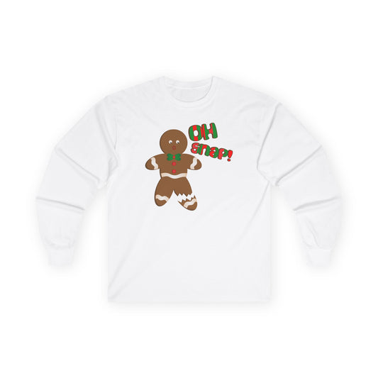 Oh Snap Gingerbread Man Christmas Adult Long Sleeve T-Shirt – by TOOLOUD
