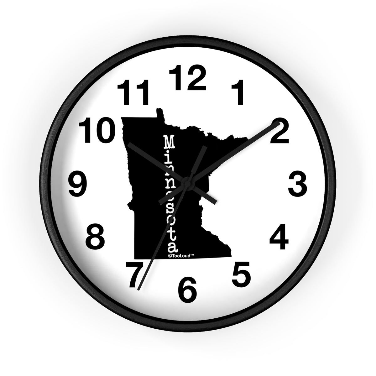 Minnesota – United States Shape 10" Round Wall Clock with Numbers by TOOLOUD