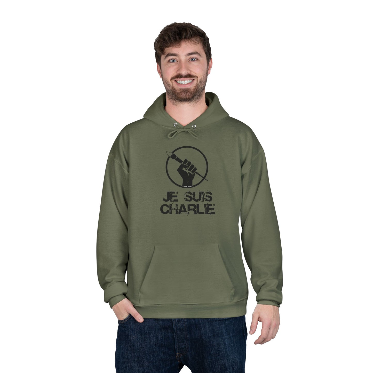 Je Suis Charlie Adult Pullover Hoodie Sweatshirt by TOOLOUD
