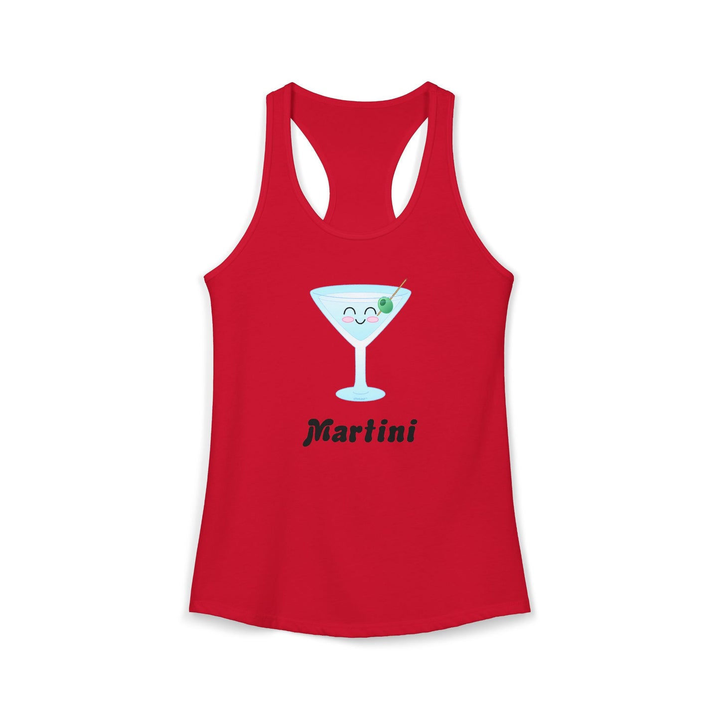 Cute Martini Text Women’s Racerback Tank Top by TOOLOUD
