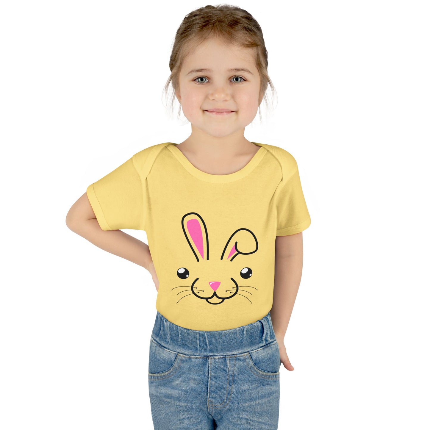 Cute Bunny Face Baby Romper Bodysuit by TOOLOUD