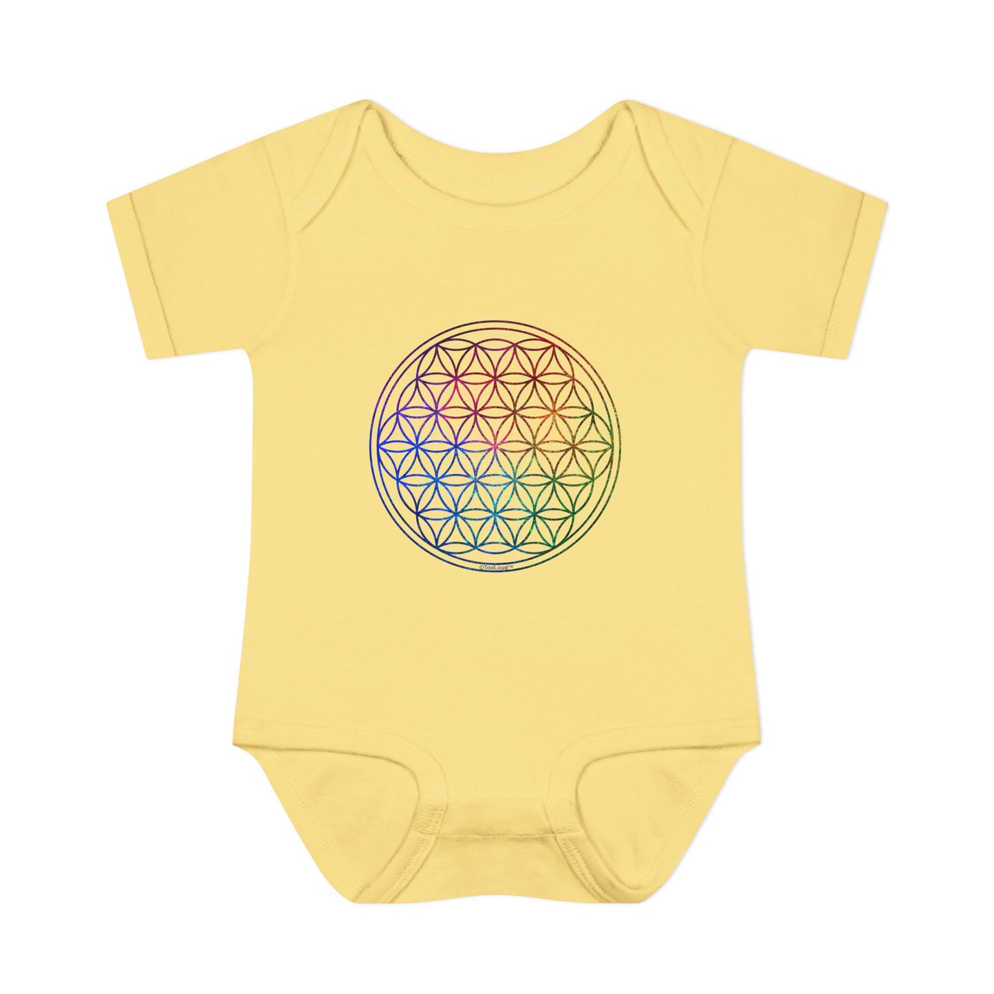 Flower of Life Circle Baby Romper Bodysuit by TOOLOUD