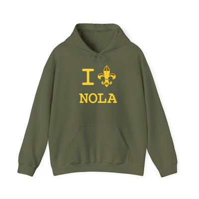 TooLoud I Love NOLA Fleur de Lis Unisex Hoodie Sweatshirt